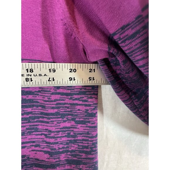 Belle by Kim Gravel Women's Large Knit Long Cardigan Purple And Blue - Picture 5 of 7